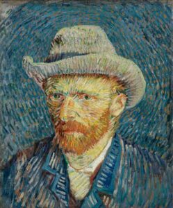 Autorretrato com chapéu de palha, Van Gogh, 1887