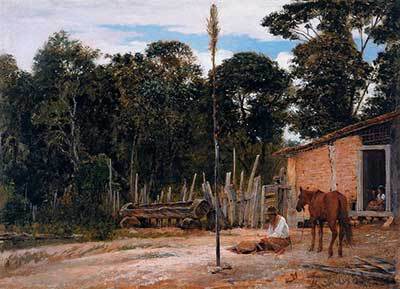 Apertando o Lombilho, Almeida Júnior, 1895