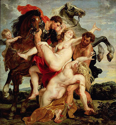 O rapto das filhas de Leucipo, Peter Paul Rubens, 1617