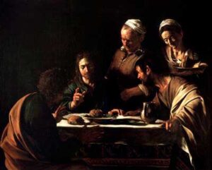 A Ceia de Emaús, Caravaggio,1601