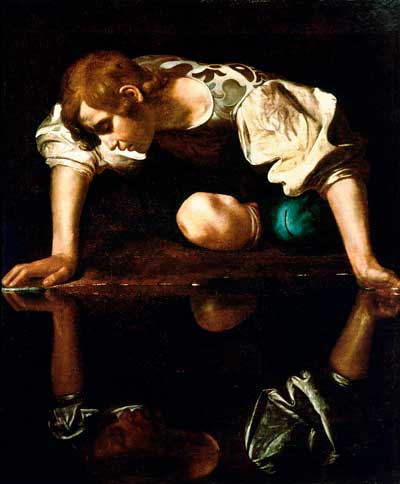 Narciso, Caravaggio, 1599