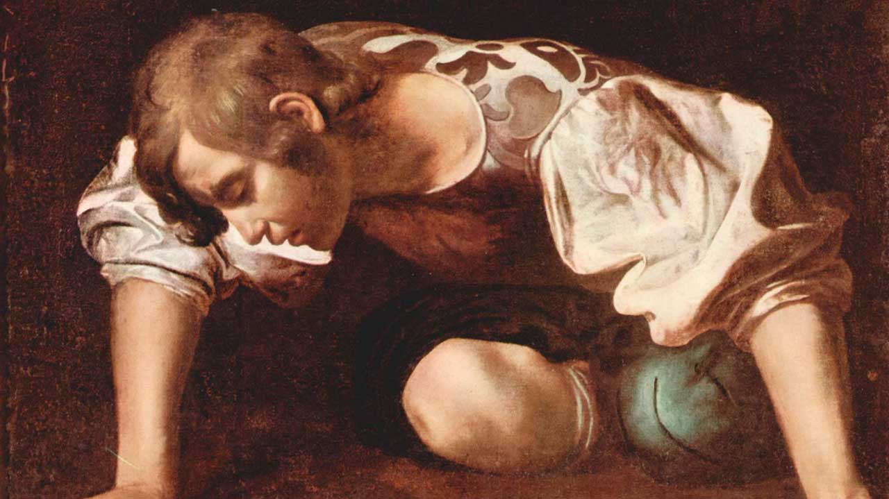 Narciso, Caravaggio, 1599